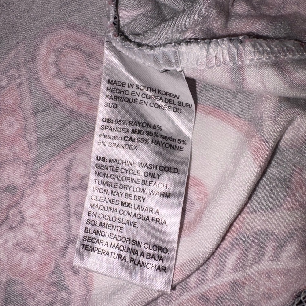 Chicos Size L (2) White Brown & Red Paisley Long Sleeve Fall Preppy Shirt - Picture 5 of 6